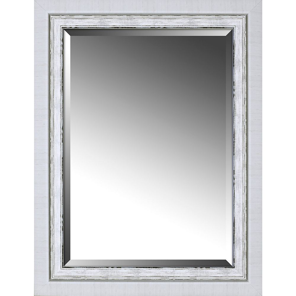 Mirrorize Canada 26.5X34.5 White Wall Mirror The Home Depot Canada
