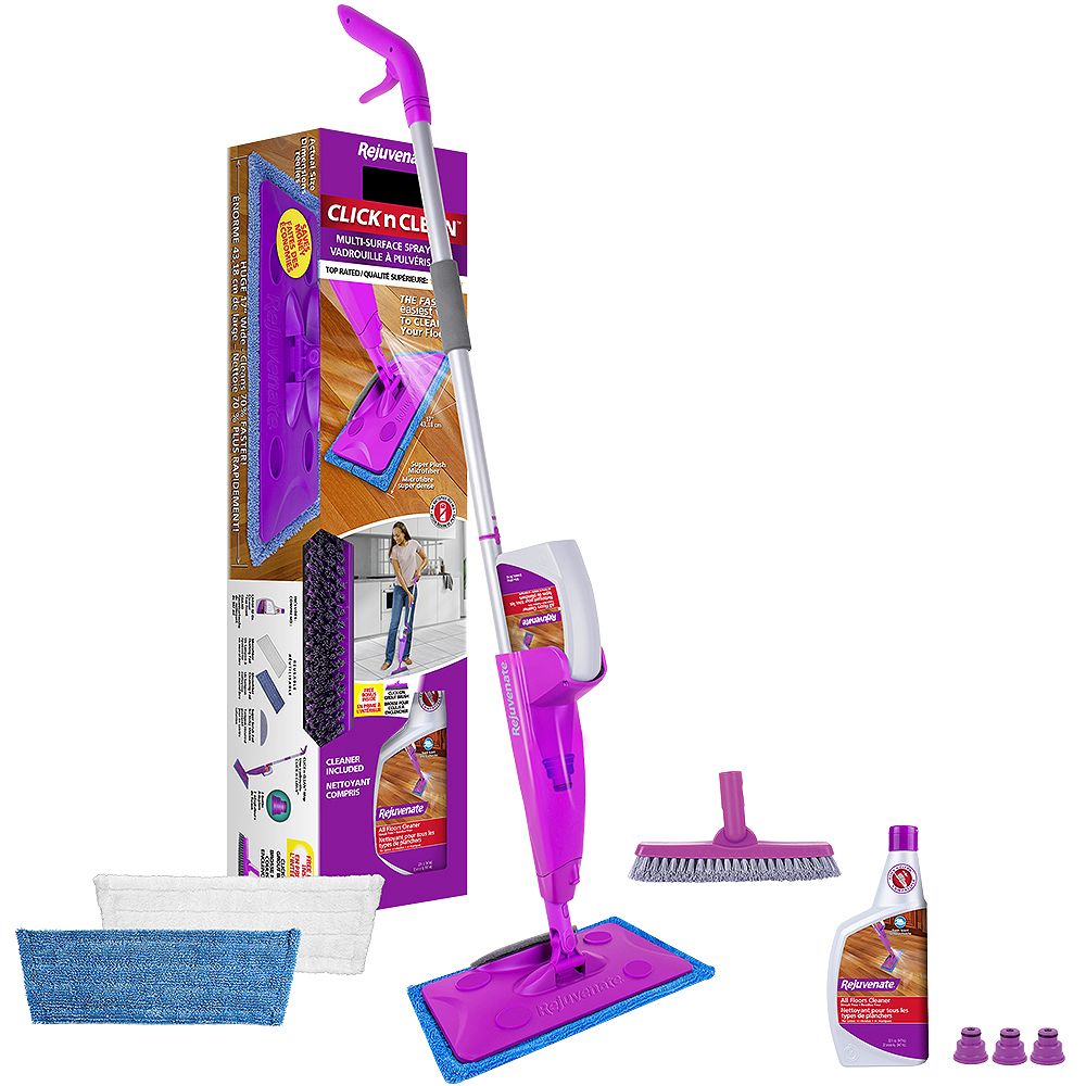Rejuvenate Click n Clean MultiSurface Microfiber Spray Mop The Home