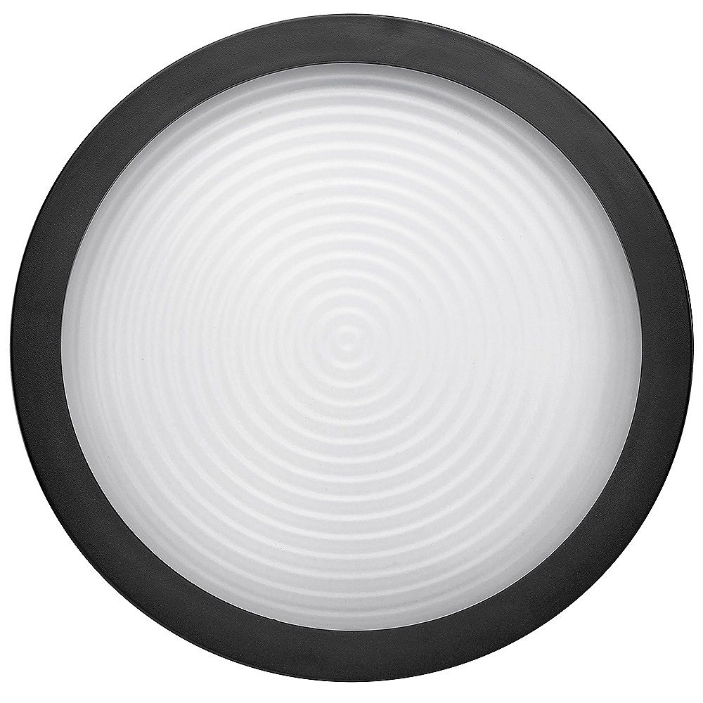 Commercial Electric Spin Light 7inch Matte Black LED Flush Mount