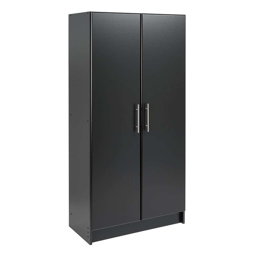 Prepac Elite 32 Inch Storage Cabinet In Black The Home Depot Canada