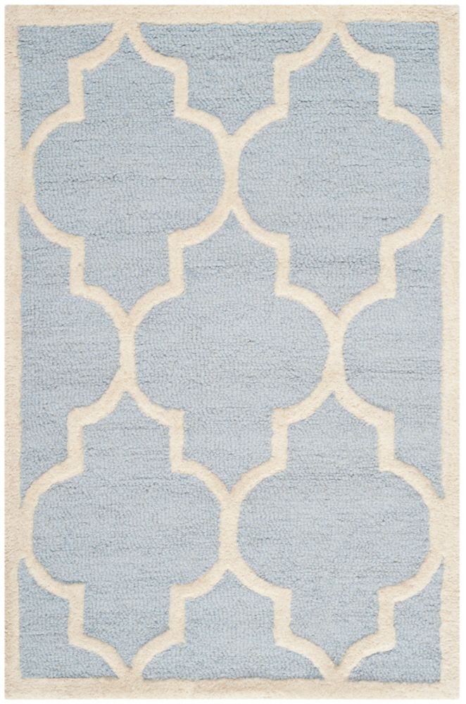 Safavieh Cambridge Derek Light Blue Ivory 2 Ft X 3 Ft Indoor Area   P 1001175429 