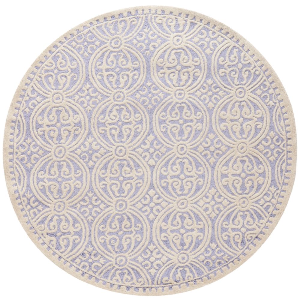 Safavieh Cambridge Jacob Lavender / Ivory 8 ft. x 8 ft. Indoor Round