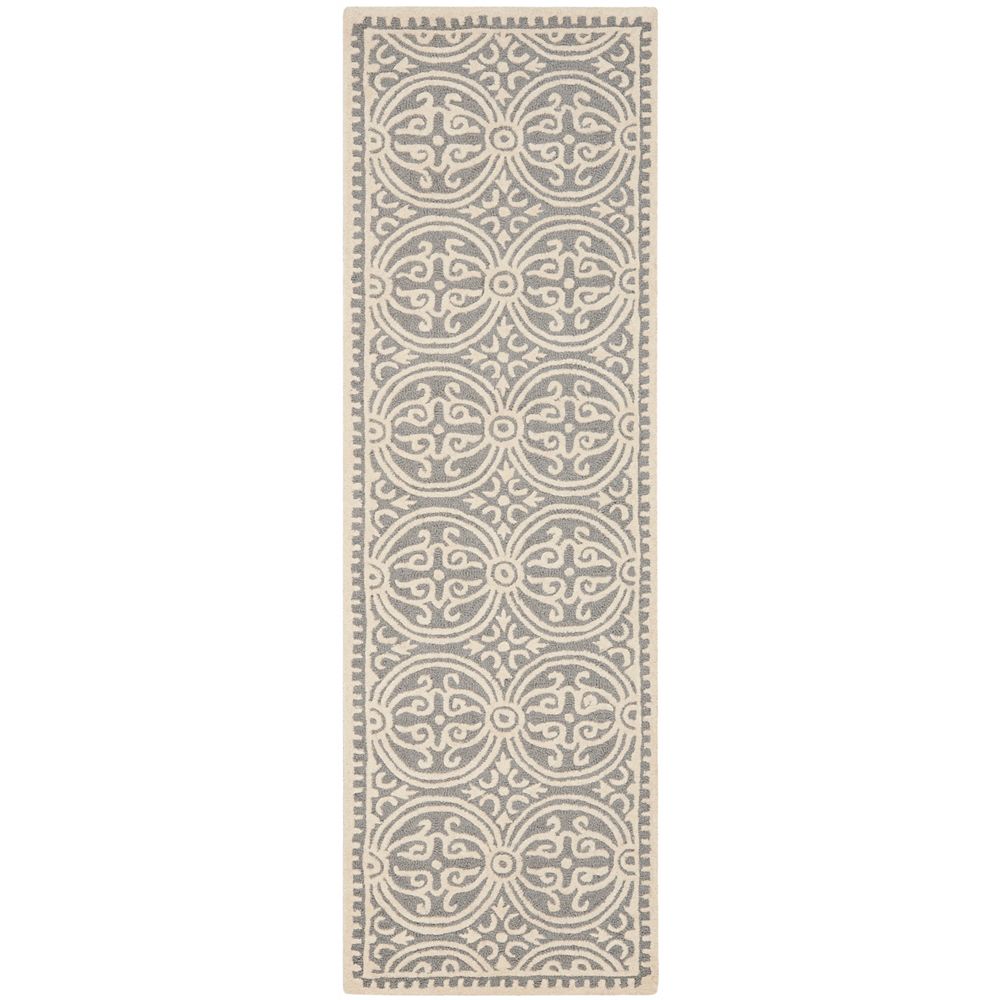 Safavieh Cambridge Jacob Silver / Ivory 2 ft. 6inch x 8 ft. Indoor Runner The Home Depot Canada