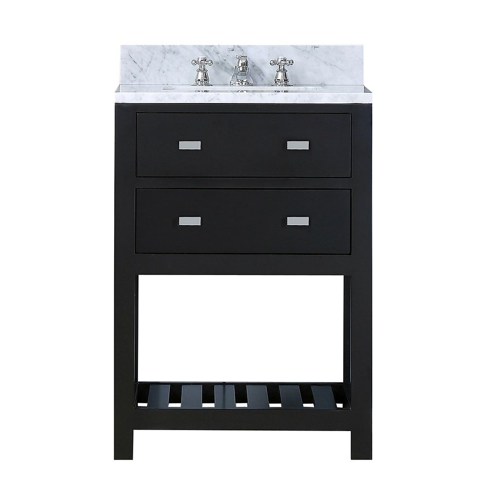 Water Creation Madalyn 24 Inch W Vanity In Espresso With Marble Top In Carrara White The Home Depot Canada Water Creation Madalyn 24 Inch W Vanity In Espresso With Marble Top In Carrara White The Home Depot Canada