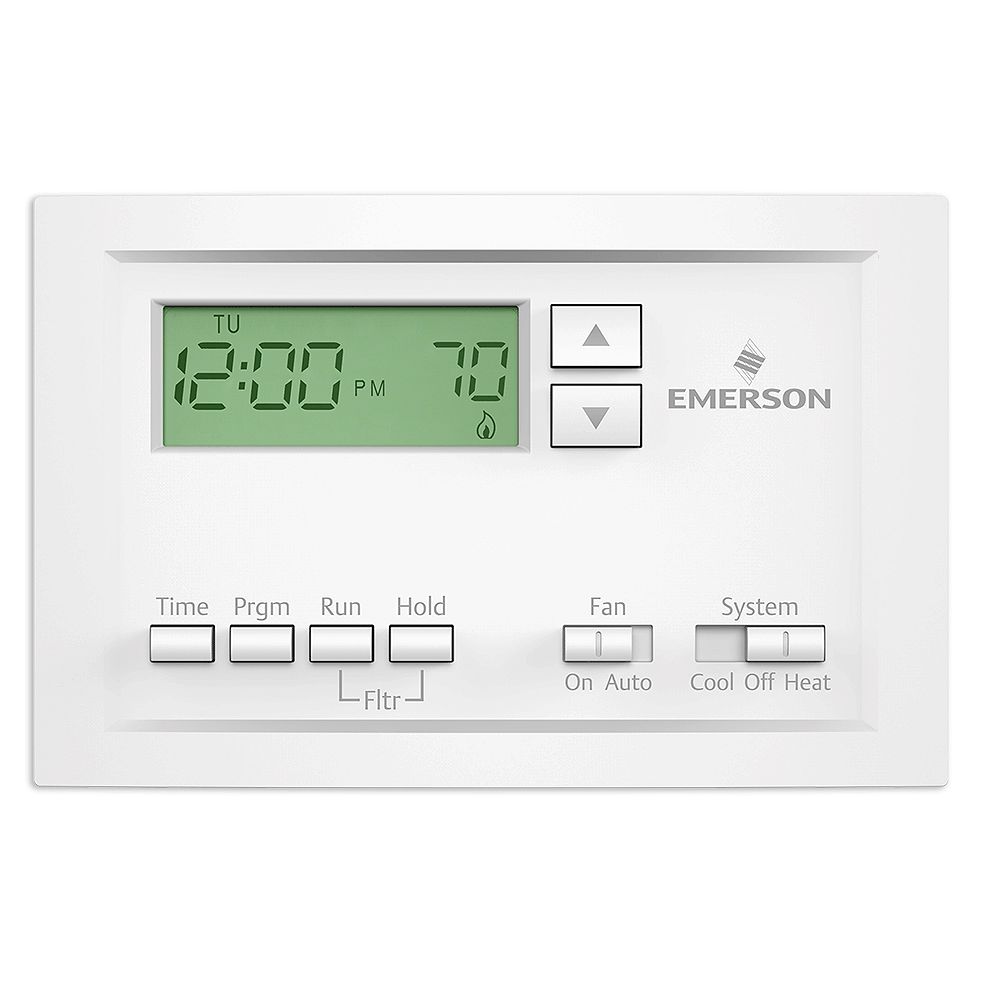 Emerson Programmable SingleStage Thermostat with 511 Day Scheduling