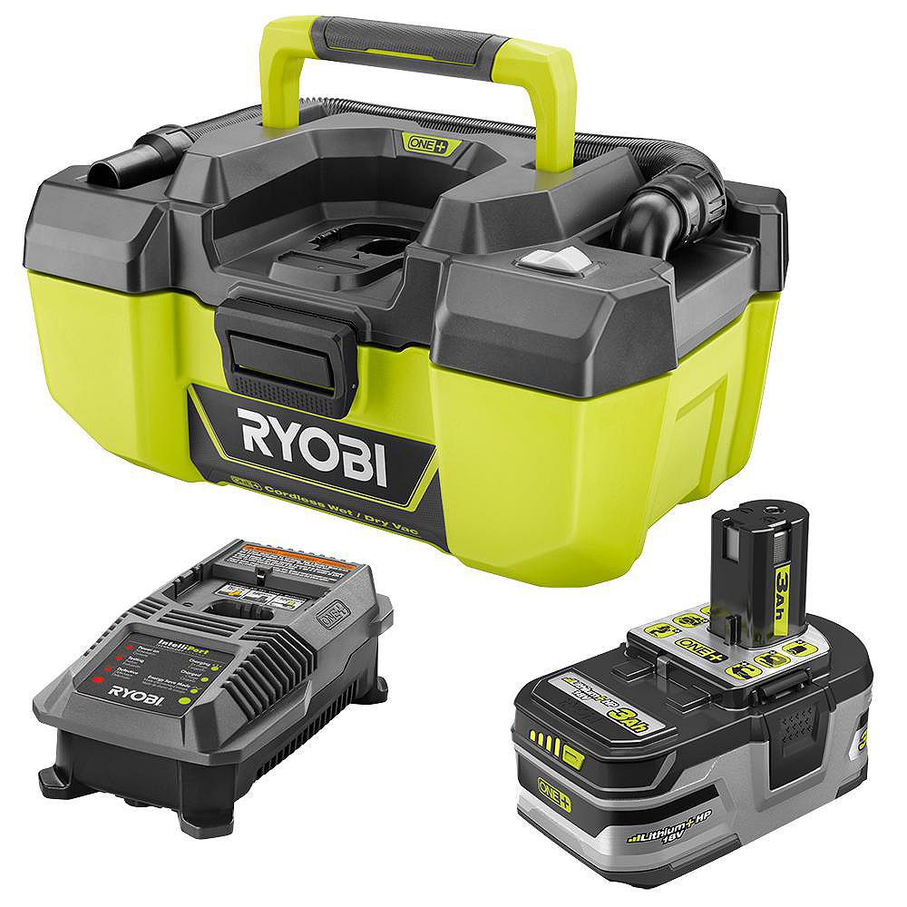 RYOBI 18V ONE+ LiIon Cordless 11.4L Project Wet/Dry Vac with (1) 3.0