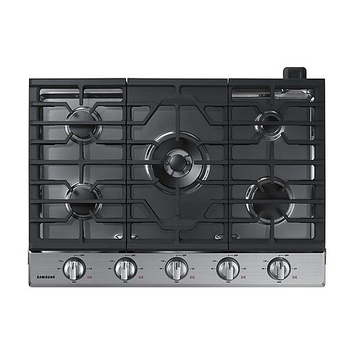 30-inch Gas Cooktop in Stainless Steel with 5 Burners including Power Burner with Wi-Fi