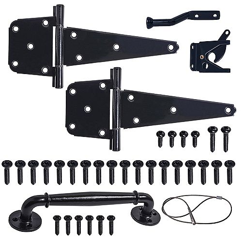 8-inch Squeak-Proof(TM) Gate Kit in Black - 5pcs