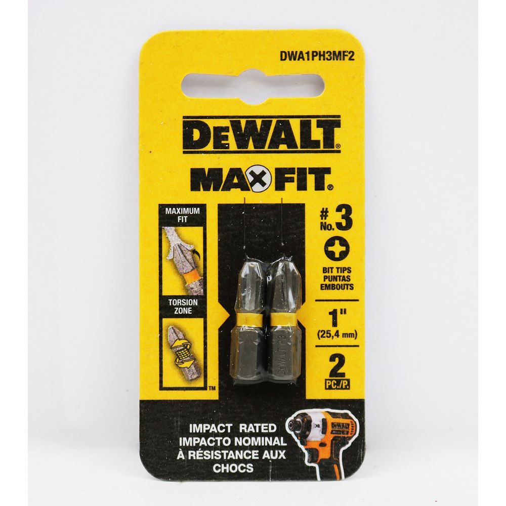 DEWALT MAX Impact 21/2inch Square 2 Bit (2Pieces) The Home Depot