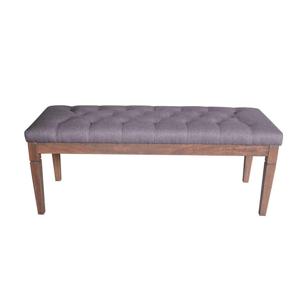 Durawood Fabric Tufted Upholstered Bench The Home Depot Canada