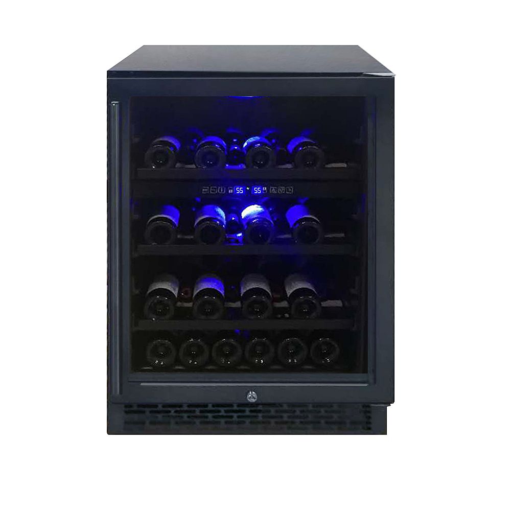 Vinotemp 46Bottle DualZone Wine Cooler in Smoked Finish The Home