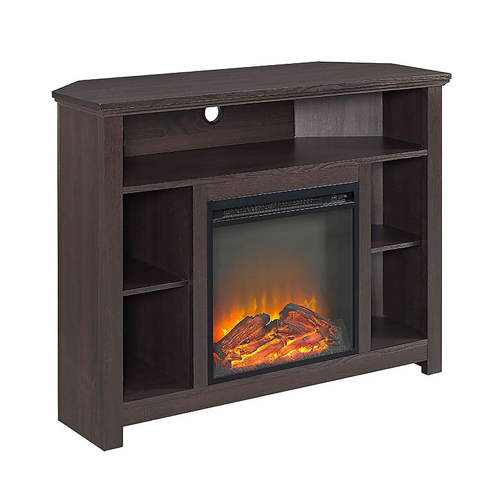 Welwick Designs Tall Corner Fireplace TV Stand for TV's up to 48 inch