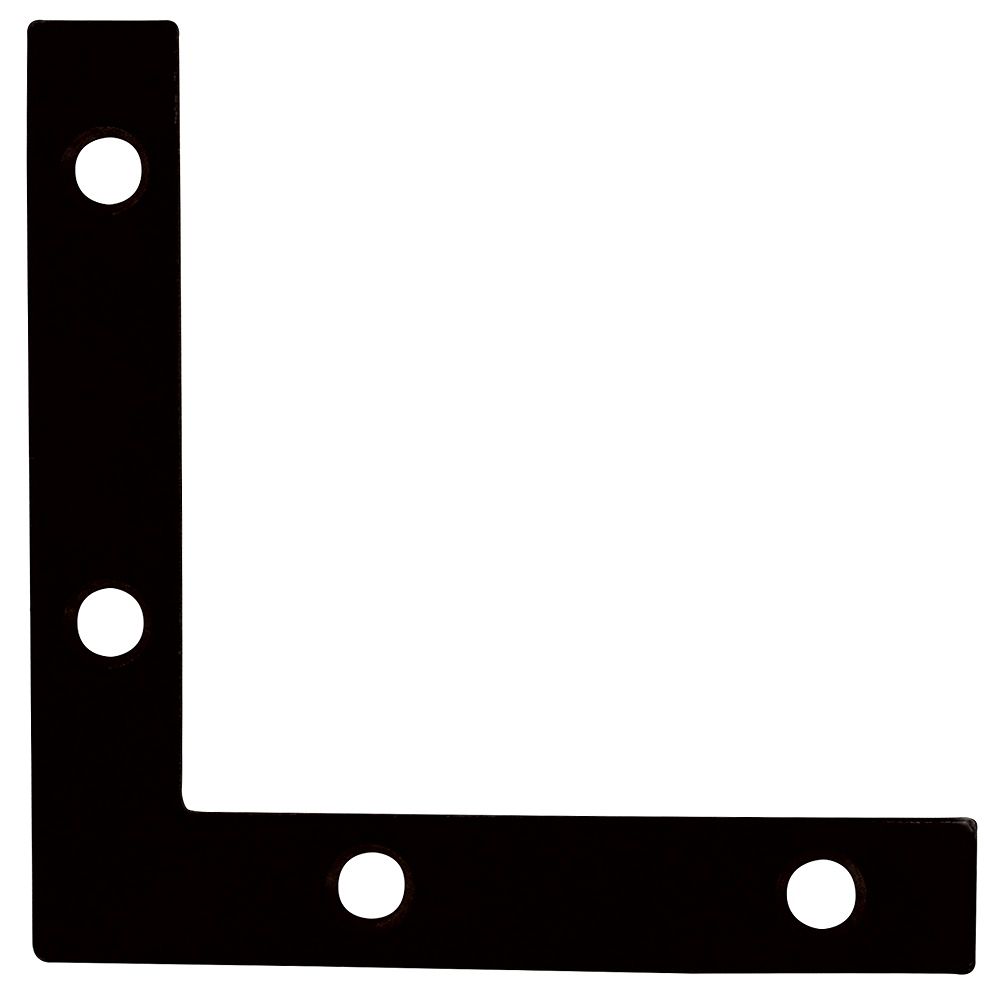 Everbilt 4inch Flat Corner Brace in Black 1pc The Home Depot Canada