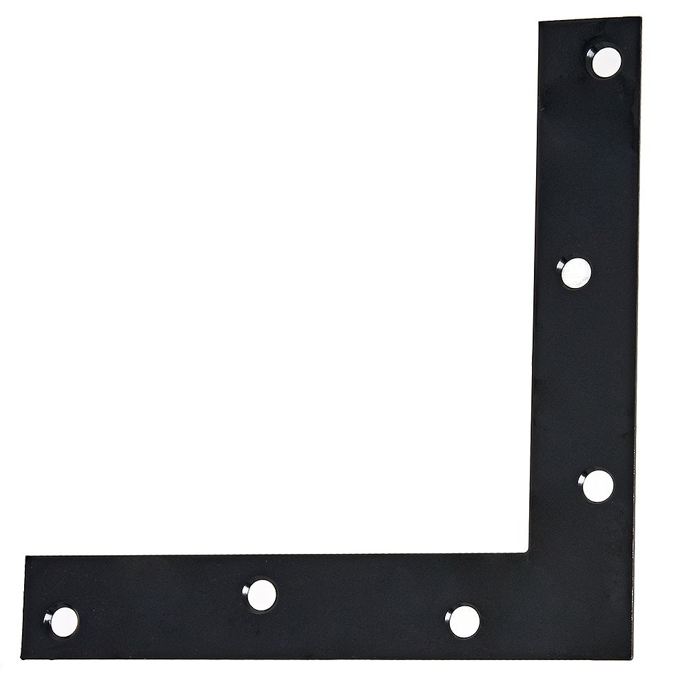 Everbilt 6inch Flat Corner Brace in Black 1pc The Home Depot Canada