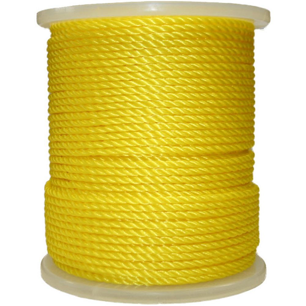Everbilt Rope Polypropylene Twisted Yellow 1/4 inch X 550 ft. The Home Depot Canada