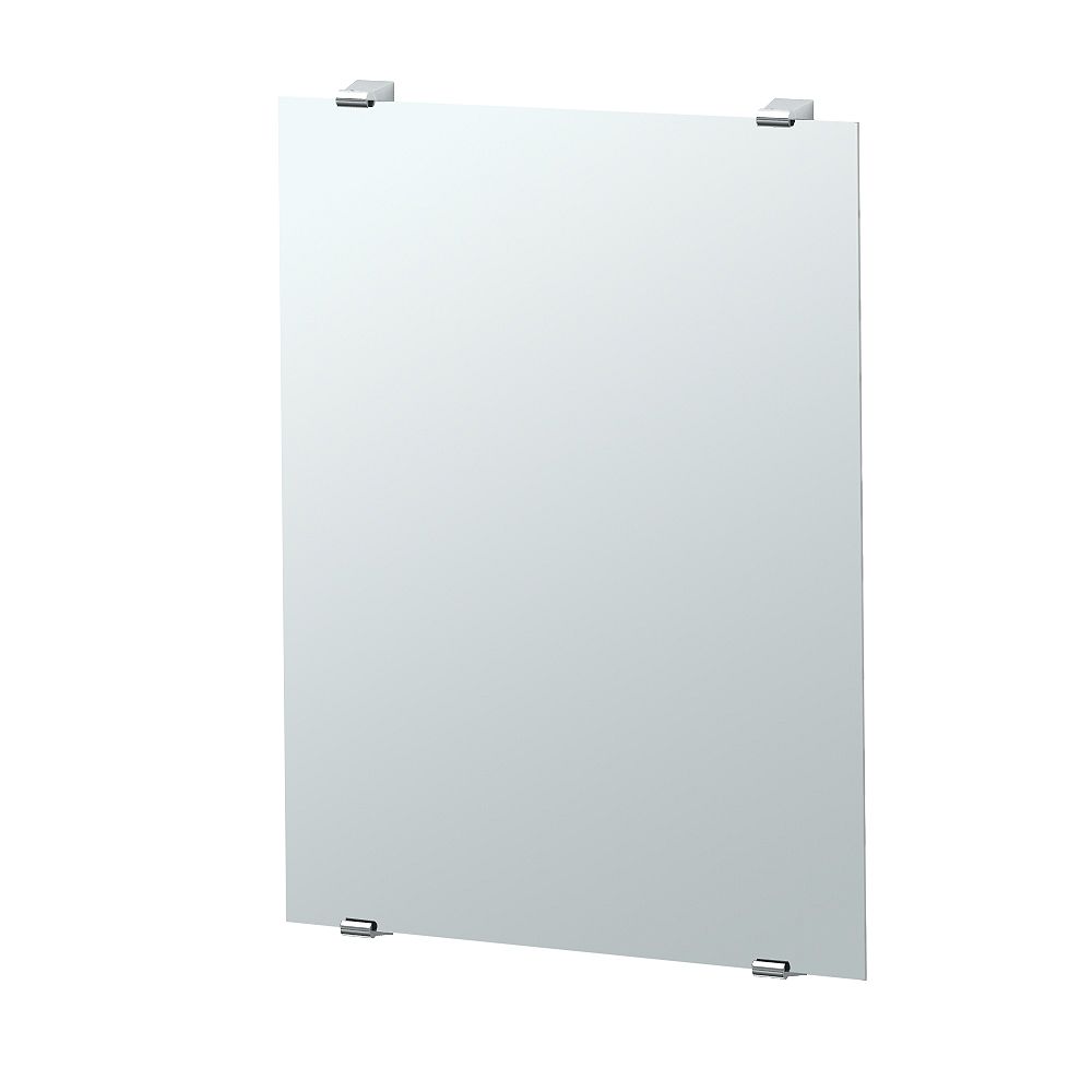 Gatco Bleu 30 inch H Frameless Minimalist Rectangle Mirror Chrome The