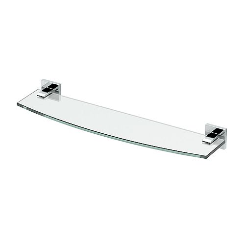 Elevate 20 1/8 inch L Glass Shelf Chrome