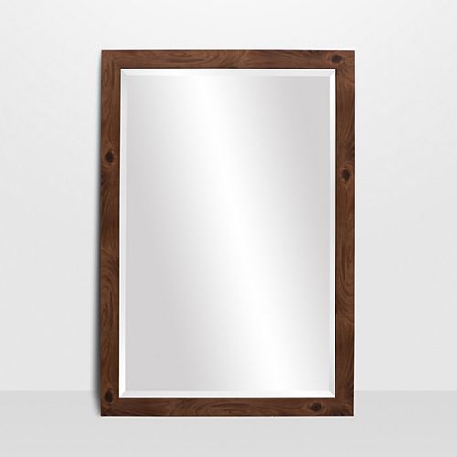 The Tangerine Mirror Company Builders Pecan Vanity Mirror