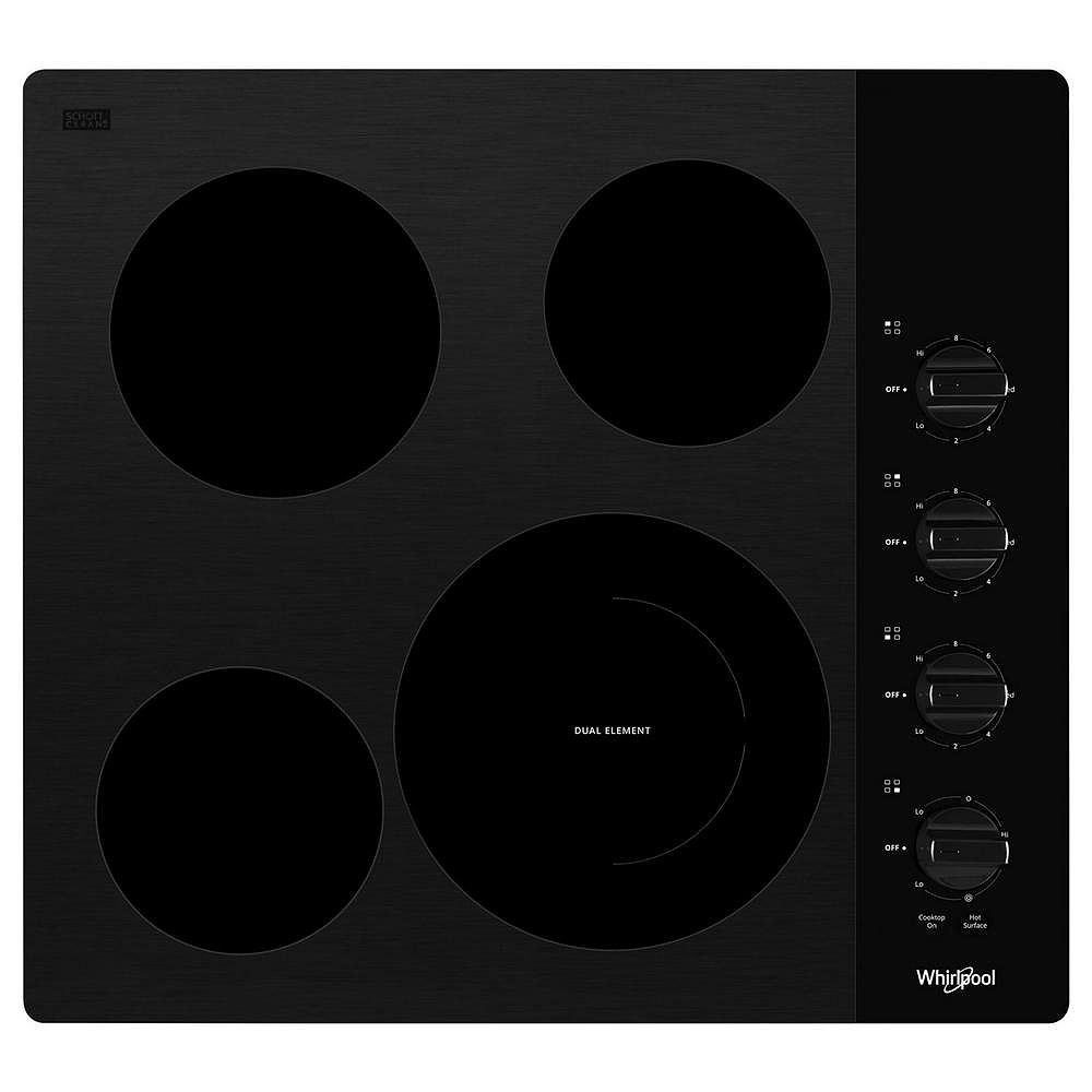 whirlpool cooktop black