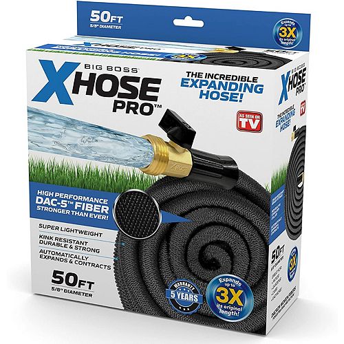 Pro 5/8-inch Dia x 50 ft. Dac-5 High Performance Lightweight Expandable Garden Hose