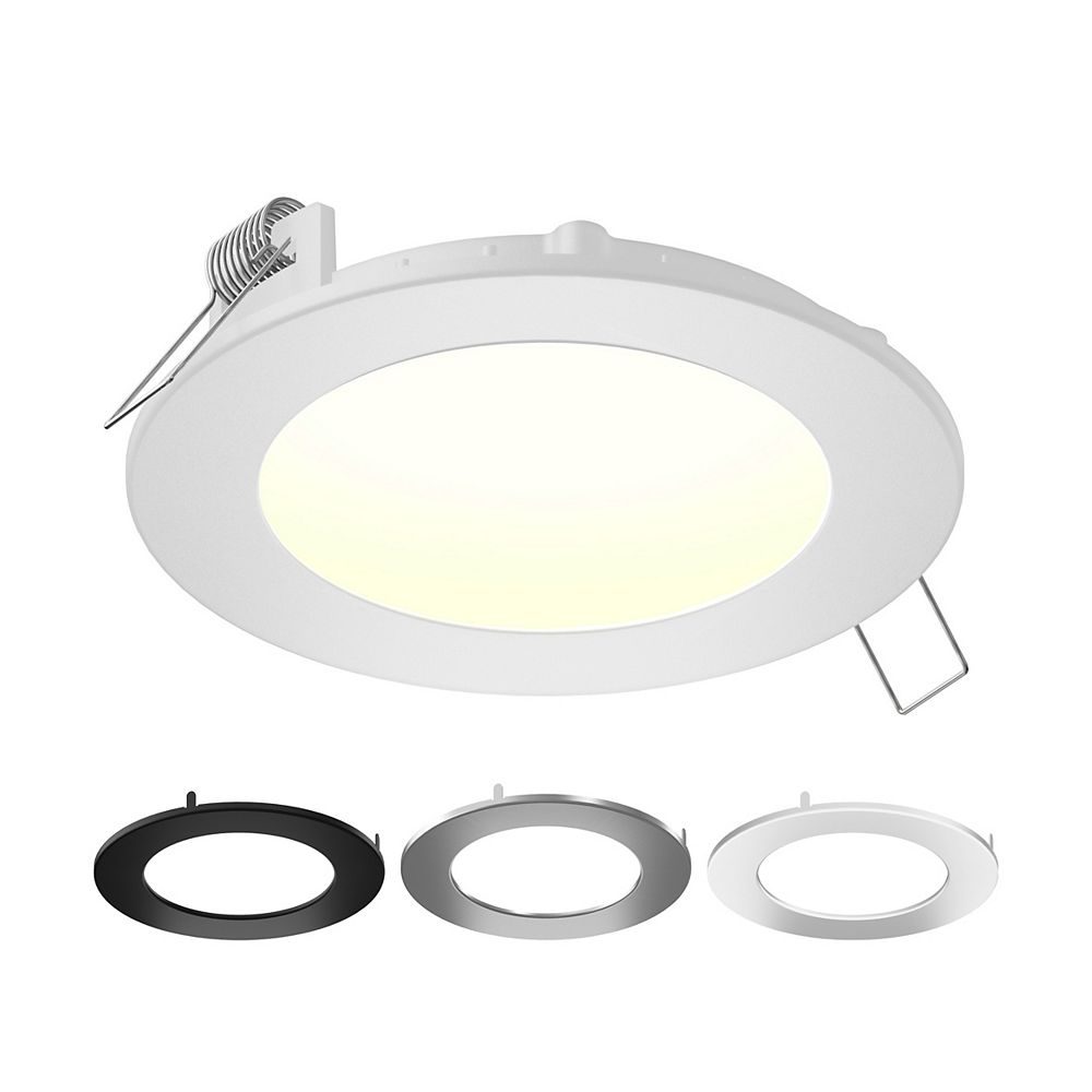 photo Led Recessed Lighting Home Depot Canada 5 inch round led recessed lighting kit with interchangeable trims and selectable colour temperature