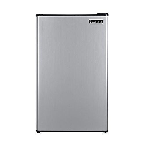 3.3 cu. ft. Compact Refrigerator in Stainless Steel Look