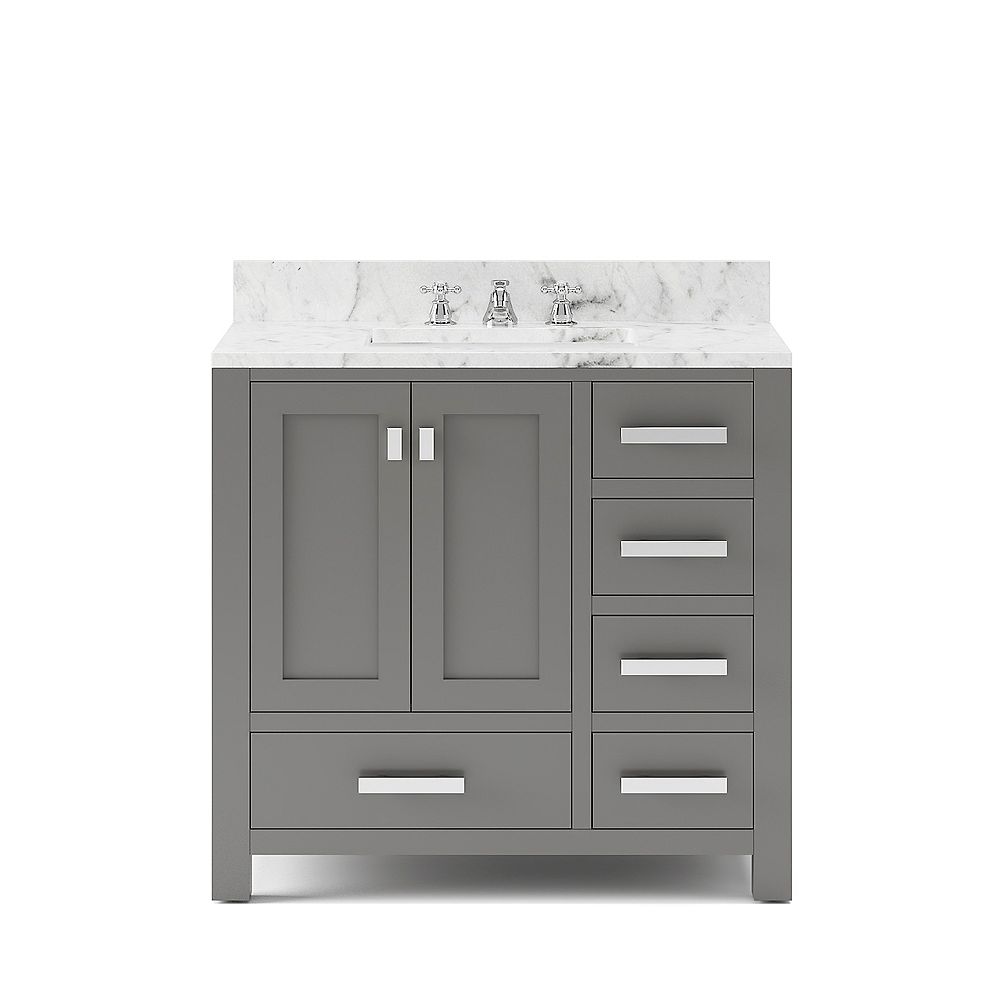 Water Creation Madison 36inch W Vanity in Grey with