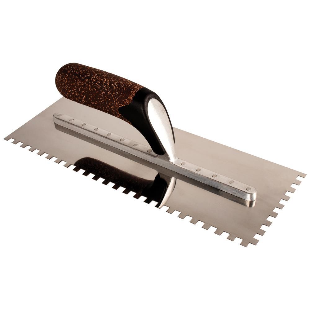 QEP X-Treme Series 12-inch Square-Notch Flooring Trowel With Cork ...