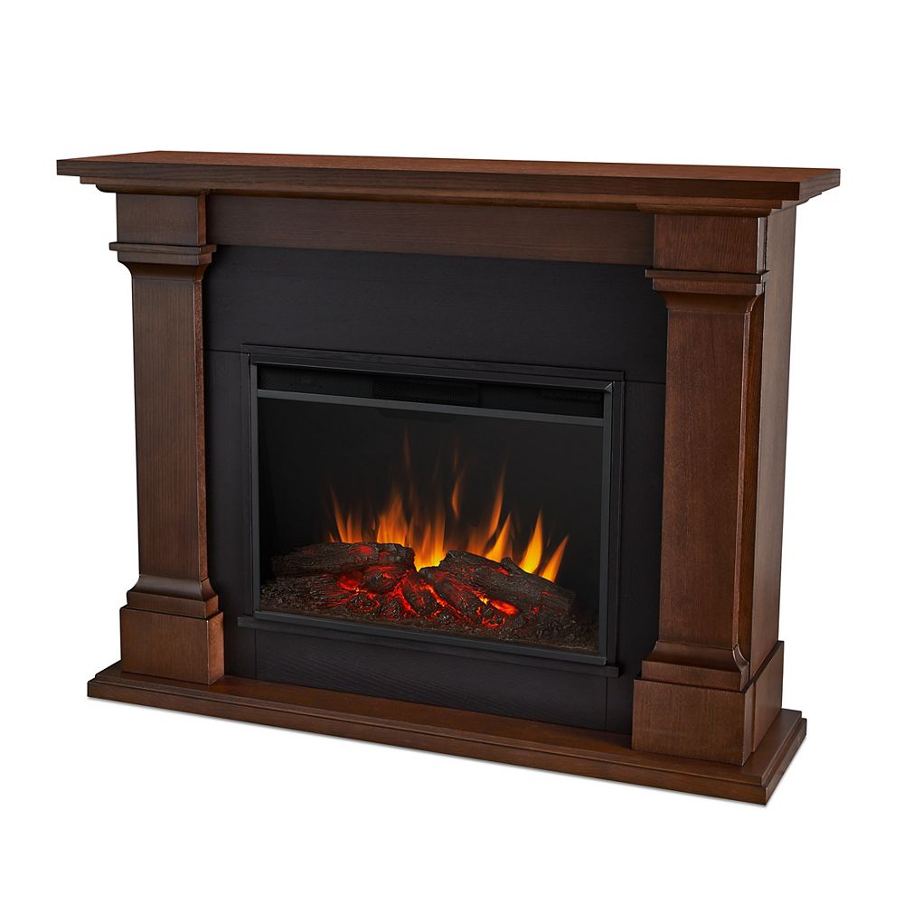 Real Flame Callaway 63-inch Grand Electric Fireplace in Chestnut Oak ...