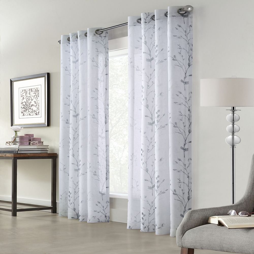 Home Decorators Collection Edinburgh Sheer Grommet Curtain Panel - 52 ...