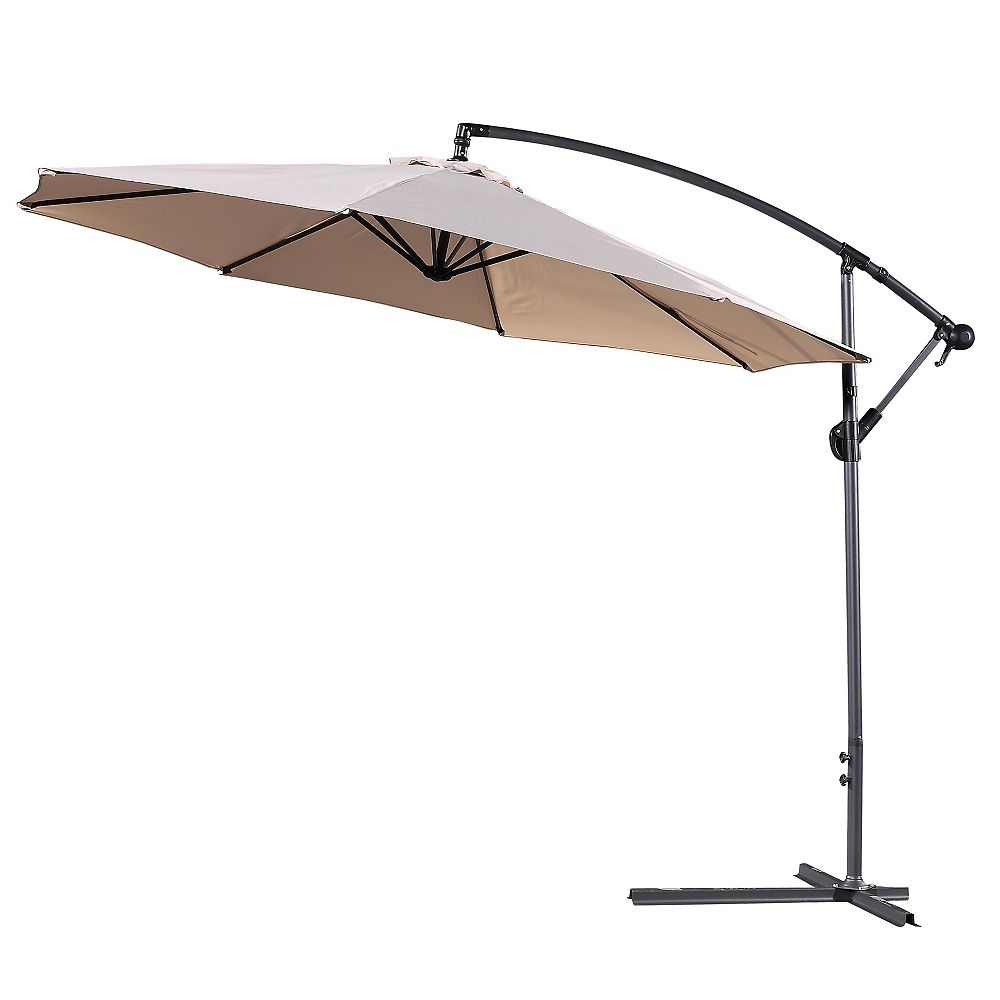 Velago Gandia 10 Ft Patio Cantilever Umbrella In Beige The Home Depot Canada