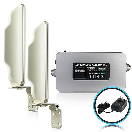 Stealth X2 60dB High Power Booster For Buildings With 2 High Gain Directional Antennas