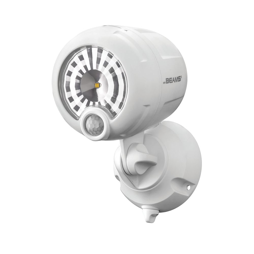 Mr Beams Wireless Motion Sensor Led Xt Spotlight White 200 Lumens Multi Purpose The Home Depot Canada Mr Beams Wireless Motion Sensor Led Xt, How To Install Mr Beams Spotlight