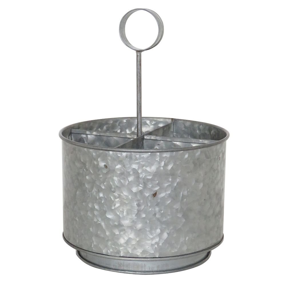 Hampton Bay Round Galvanized Metal Caddy The Home Depot Canada