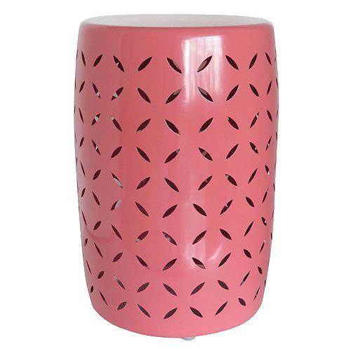 Pink Patio Side Accent Tables The Home Depot Canada Pink Patio Side Accent Tables, Pink Garden Stool