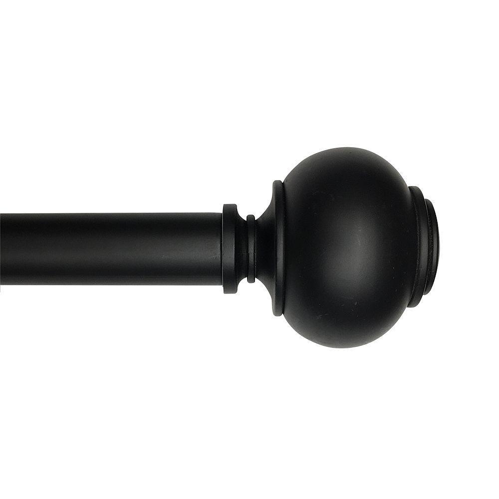 Home Decorators Collection Premier Knob Finial For 1in Curtain Rod Bk 