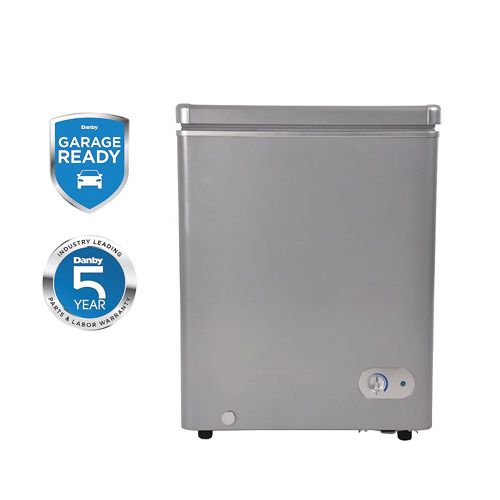 Danby 3 8 Cu Ft Chest Freezer In Silver The Home Depot Canada