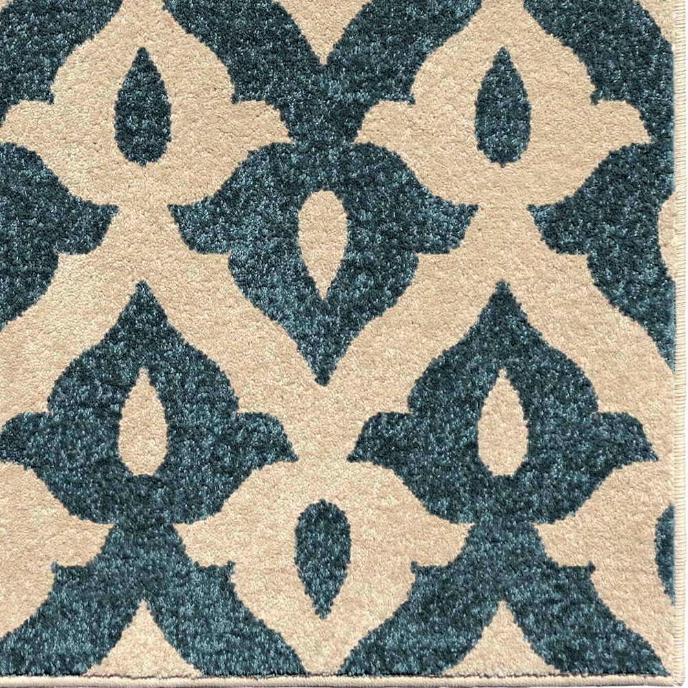 Orian Rugs Tribal Trellis Blue 2 ft. 3inch X Custom Length Runner