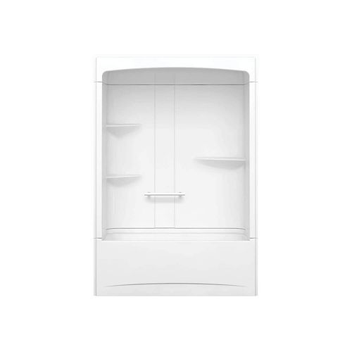 Camelia 60L x 32W x 88H 3-Piece Acrylic Tub and Shower with Left Drain in White