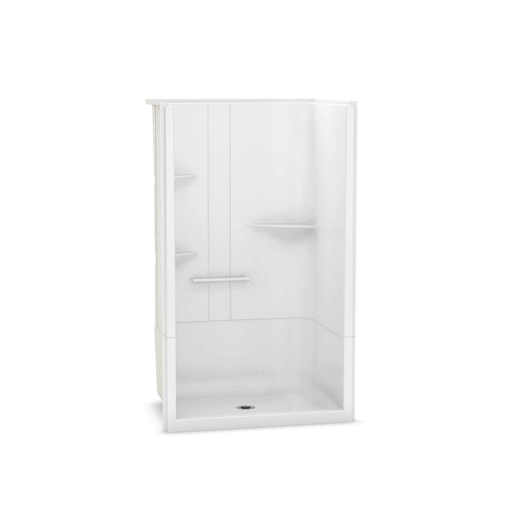 Maax Camelia 48l X 34w X 79h Rectangular Alcove Shower Stall Centre Drain In White 2 Pie The Home Depot Canada