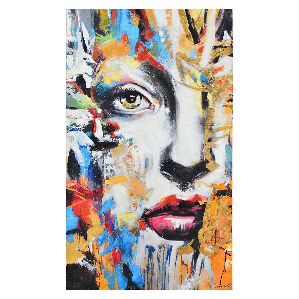pix Feminine Strong Woman Painting 60 inch x 36 inch ara by k sizaya unframed hand painted canvas wall art