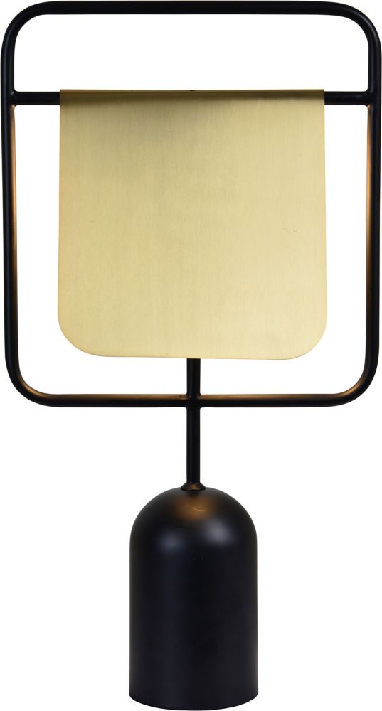 Notre Dame Design Lenora 25Inch Matte Black Table Lamp With Iron Shade