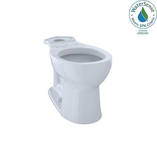 Entrada Universal Height Round Toilet Bowl, Cotton White