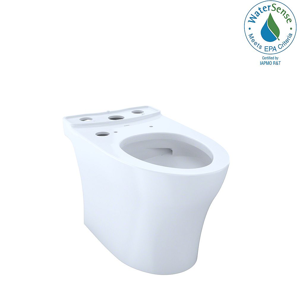 TOTO Aquia IV Connect+ Elongated Skirted Toilet Bowl with CeFiONtect, Cotton White The Home