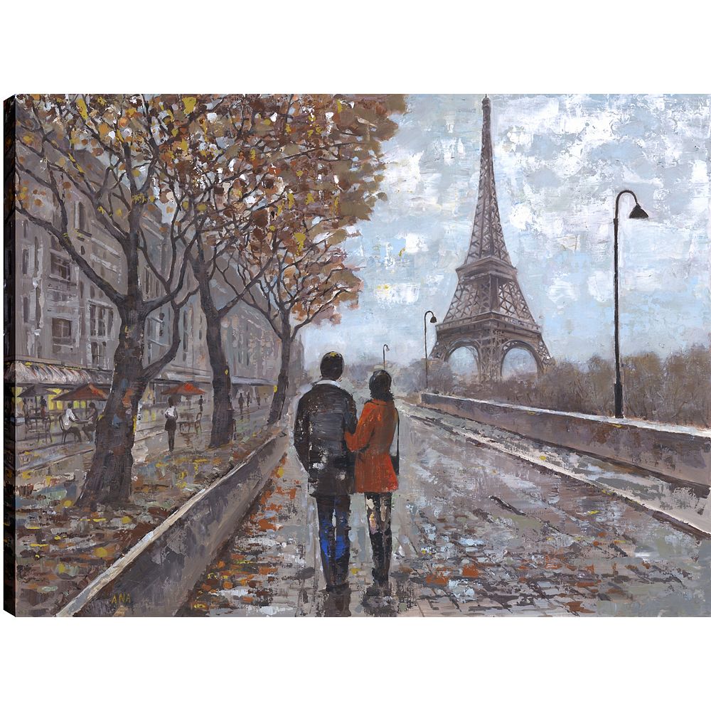 Art Maison Canada Paris Walk II, Figurative Art, Printed Canvas ...