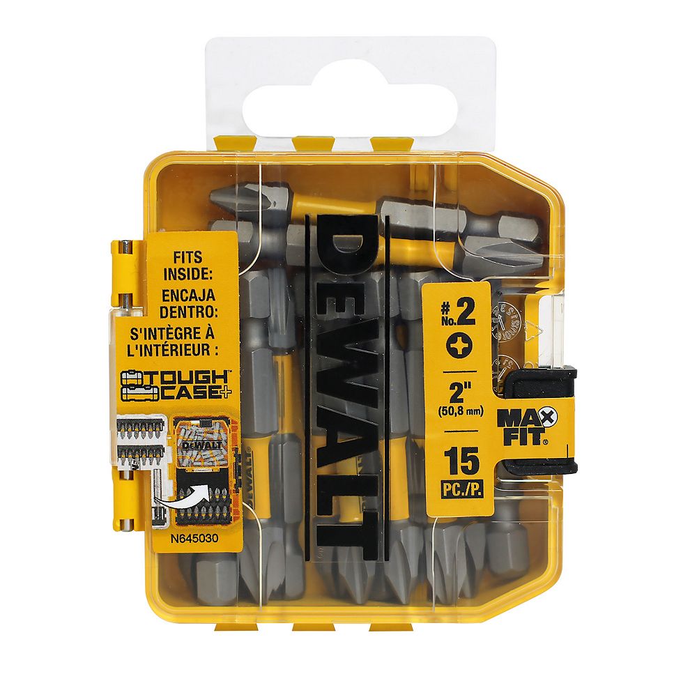 DEWALT MAXFIT 2 x 2-inch Steel Phillips Screwdriving Bit with Storage ...