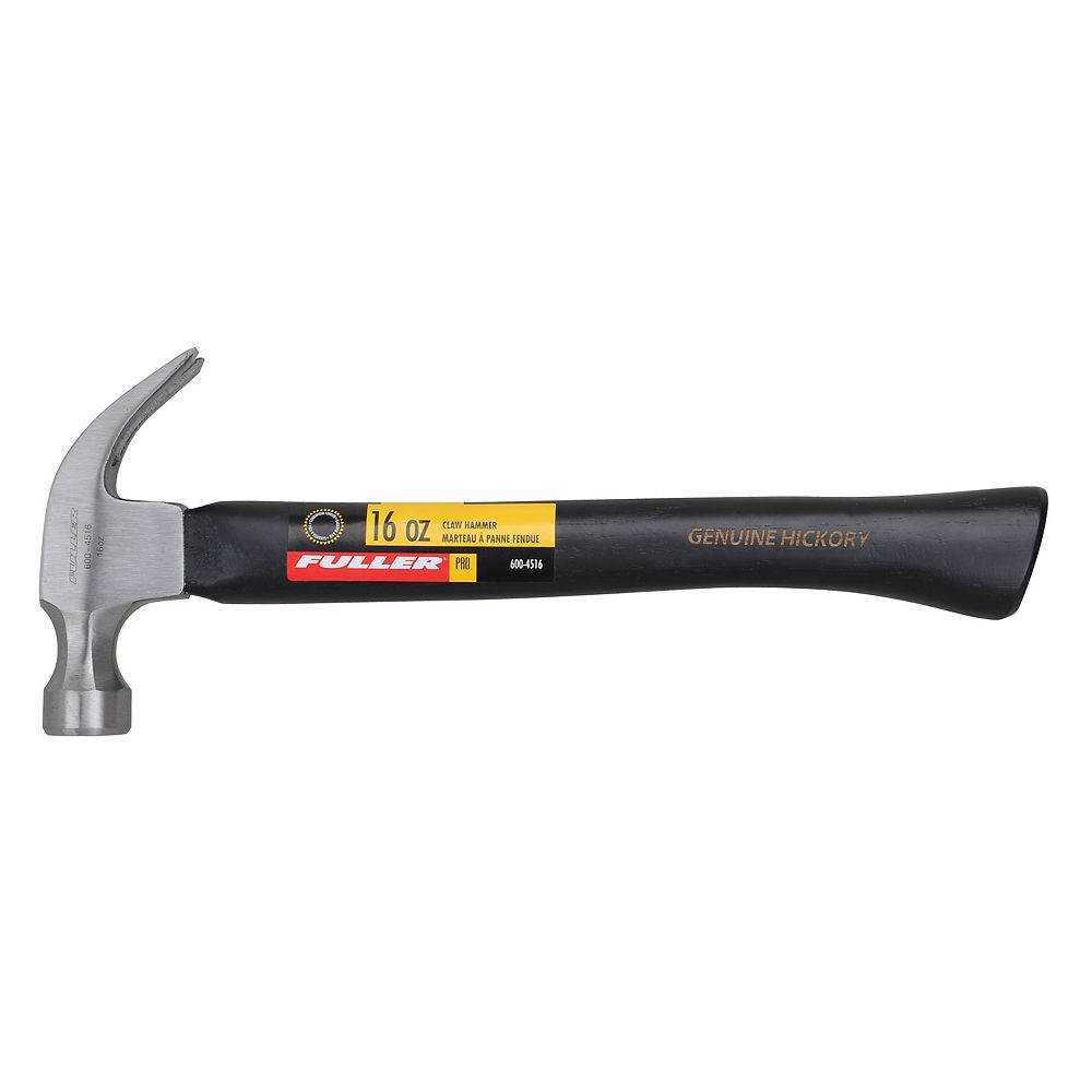 Fuller Pro Series 16Ounce Claw Hammer with Genuine Hickory Handle