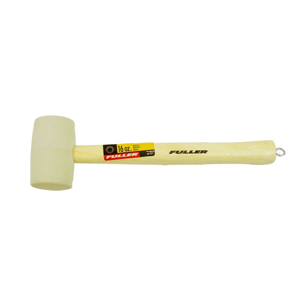 Fuller 16Ounce DoubleFaced White Rubber Mallet The Home Depot Canada