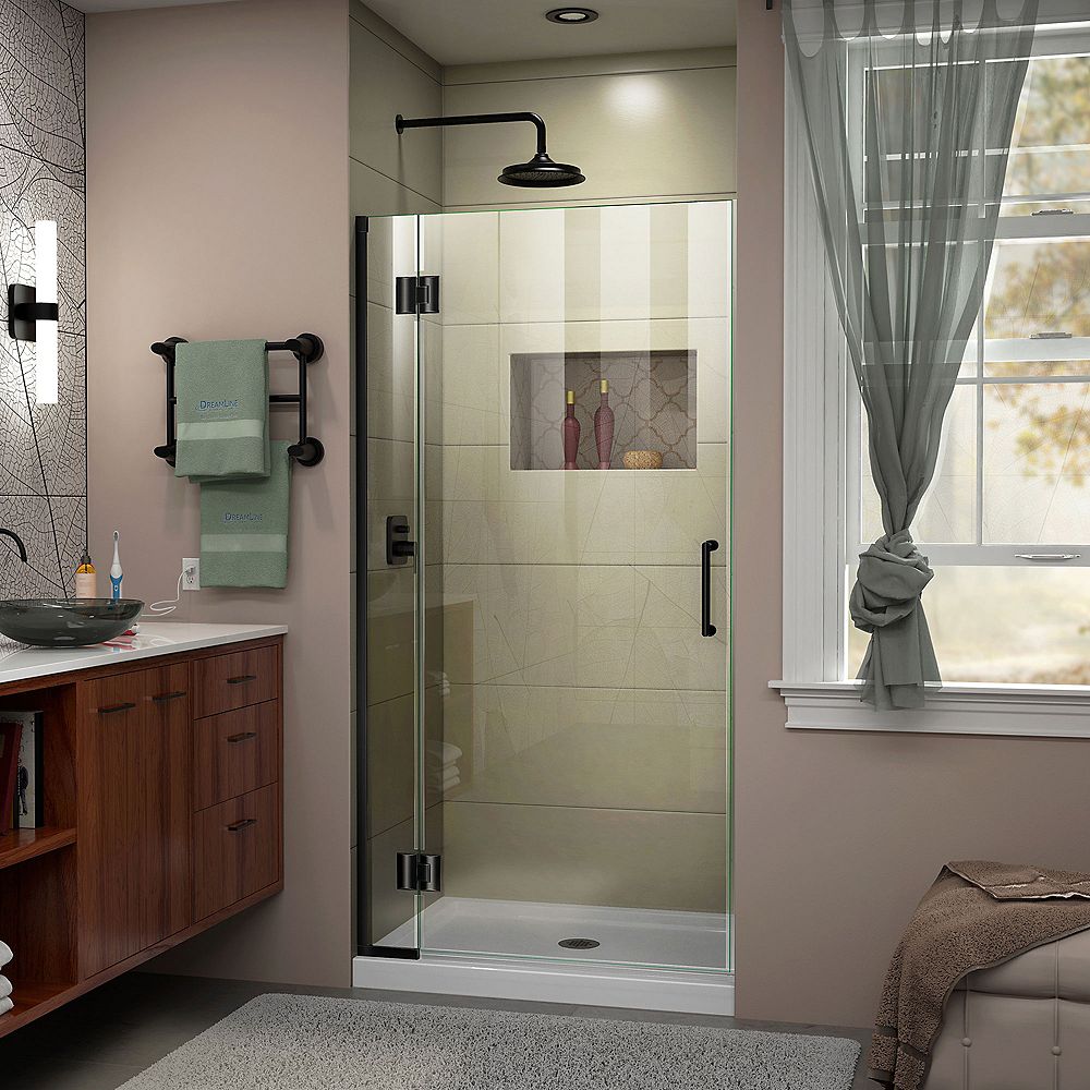 DreamLine Unidoor-X 36 inch W x 72 inch H Frameless Hinged Shower Door ...