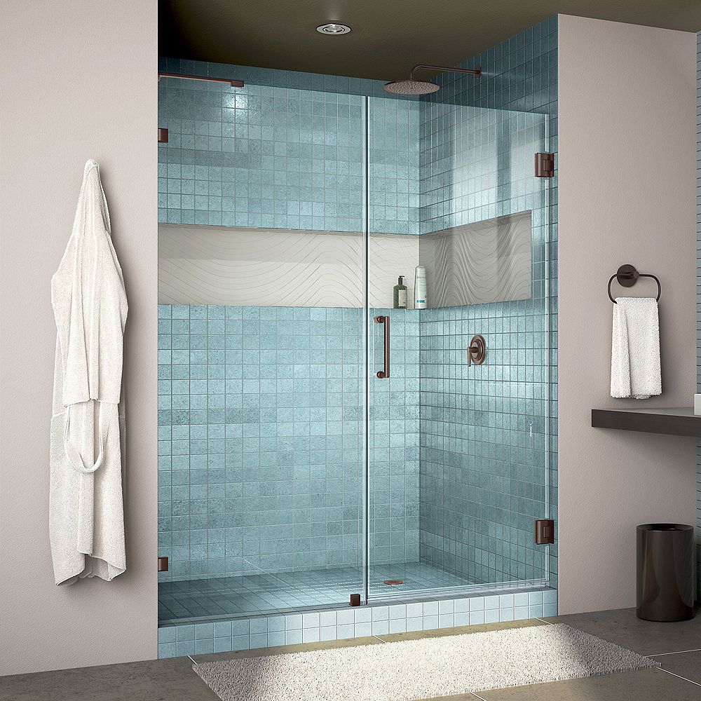 DreamLine Unidoor Lux 58 inch W x 72 inch H Fully Frameless Shower Door